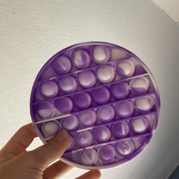 Purple And White Tie Dye Pop It Fidget Toy - Picture 5 of 5